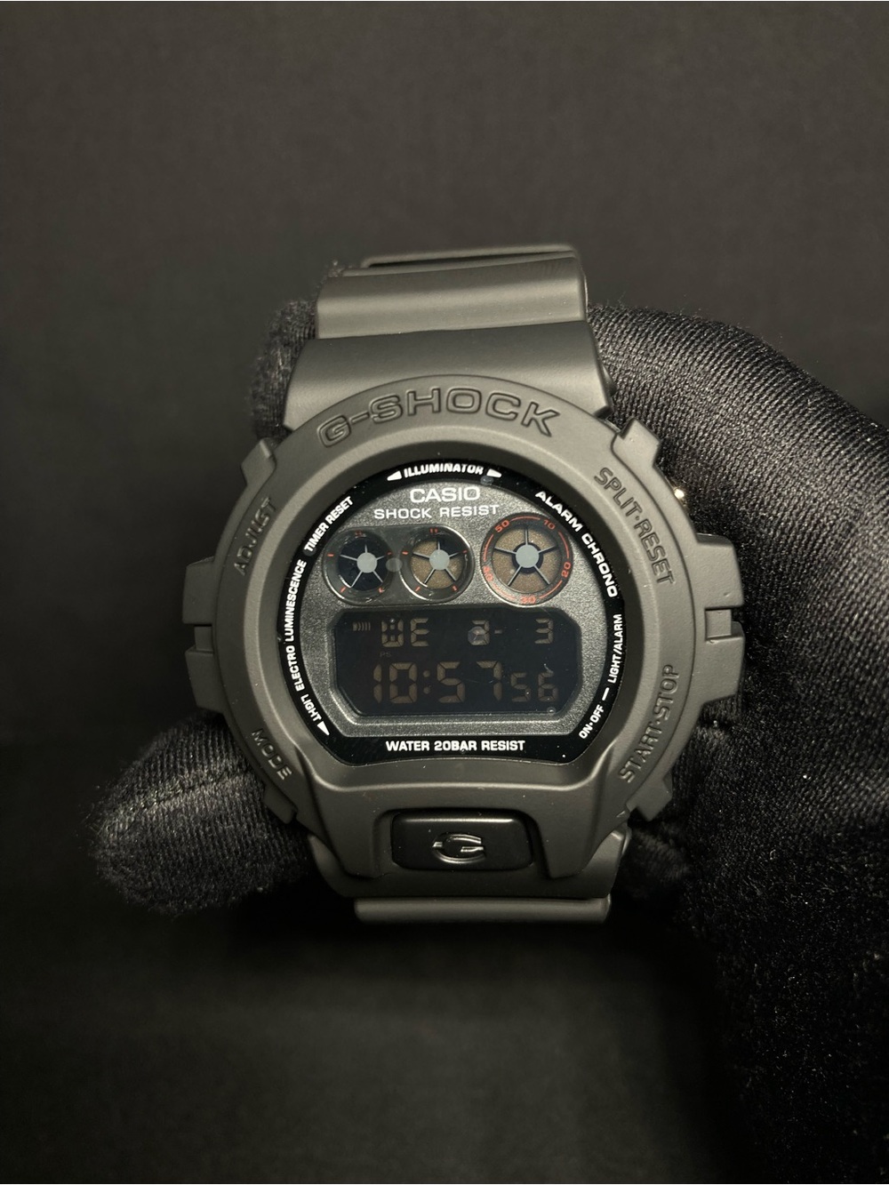 Custom G Shock Black Out Dw 6900 Model